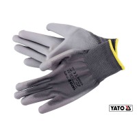 Рукавиці робочі нейлонові YATO сірі, розмір 9 [50]