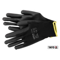 Рукавиці робочі нейлонові YATO чорні, розмір 9 [50/100]