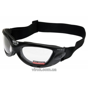 Окуляри захисні YATO прозорі з регул. еластичним пояском [12/120]