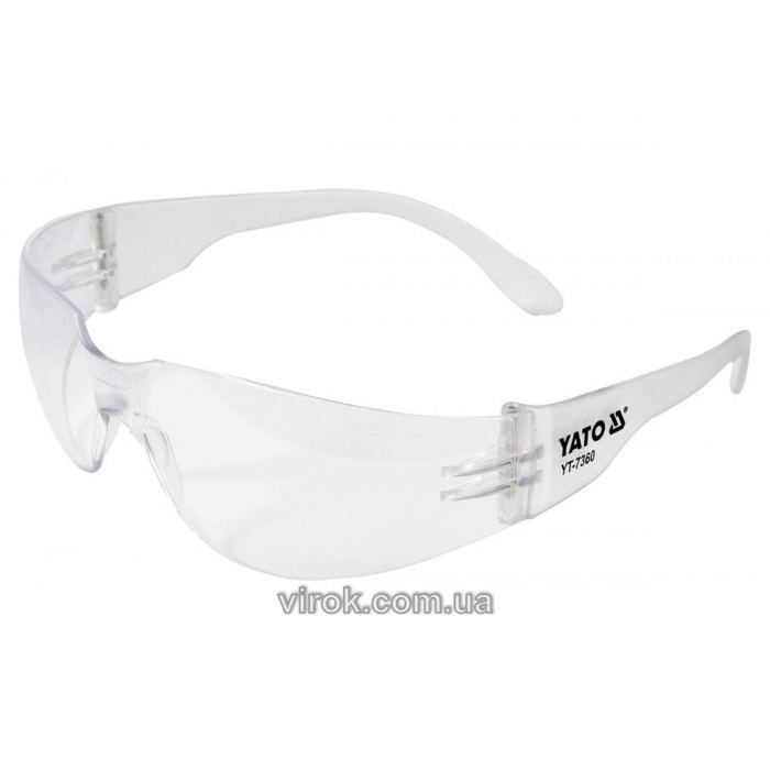 Окуляри захисні YATO відкриті, прозорі [12/240]
