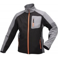 Куртка робоча SOFTSHELL YATO розмір XXXL, чорно-сіра, 3 кишені, 96% поліестер і 4% спандекс(DW)