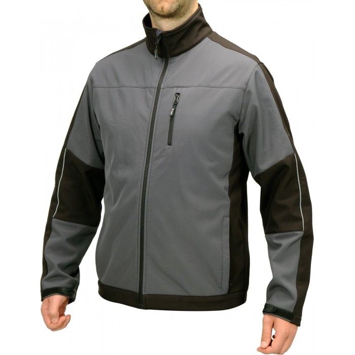 Куртка робоча SOFTSHELL YATO розмір S, чорно-темно-сіра, 3 кишені, 96% поліестер і 4% спандекс(DW)