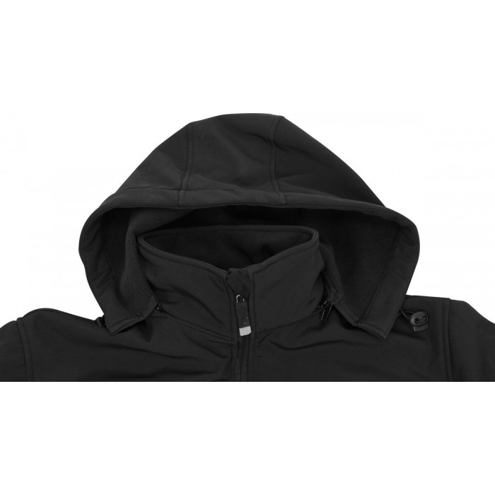 Куртка робоча SOFTSHELL з прикріпн капюшоном YATO розм S, чорна, 3 кишені, 96% поліест і 4% спандекс