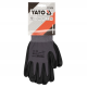 Рукавиці робочі нейлонові YATO покрите спіненим нітрилом з накрапленням, розмір 10, чорнр-сірі [12]
