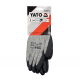 Рукавиці робочі захисні від порізів (HPPE) YATO покриті чорним поліуретаном, розмір 9 [12/120]