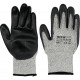 Рукавиці робочі захисні від порізів (HPPE) YATO покриті чорним поліуретаном, розмір 10 [12/120]