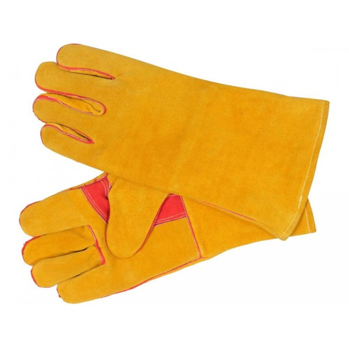 Рукавиці зварювальника, термостійкі YATO зі шкіри, зі збільшеною ізоляцією, розмір 10 [12/72]