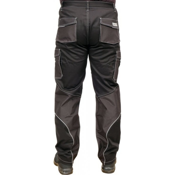 Штани робочі чорні YATO, розмір S; 9 киш 64%- поліестер, 34%- бавовна, 2%-еластан, відсвічув вставки