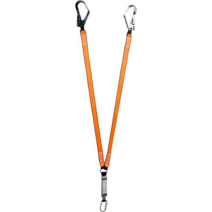 Амортизатор 2-стрічковий для безпеки висотних робіт YATO, з карабінами. l= 1,8 м, M= 100 кг [10]