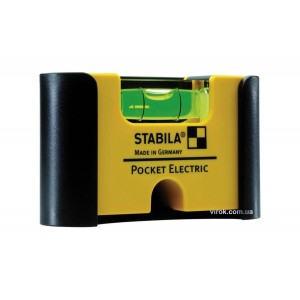 Рівень - міні STABILA Pocket Electric PRO для електриків магнітний, 1 капсула, кріп-чохол 7 х2 х4 см