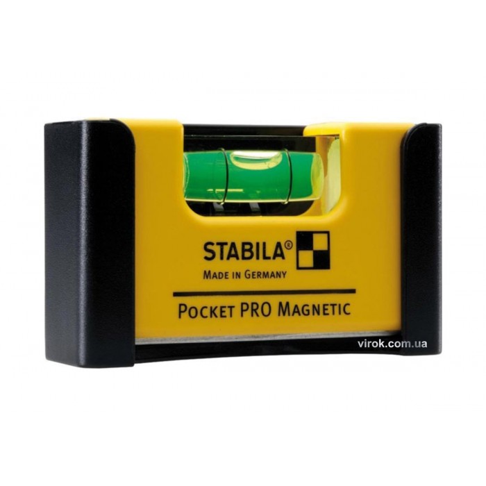 Рівень - міні STABILA Pocket PRO Magnetic магнітний : 7 х 2 х 4 см, 1 капсула, кріп-чохол