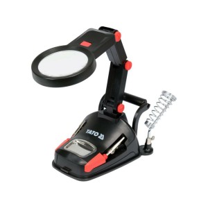 Лупа з штативом в ABS-пластиковій оправі, 2 лінзи 3х/45х кратні, штат- 125х160 мм з підсвітлен