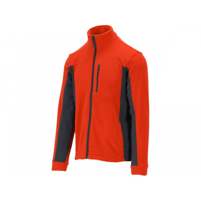 Кофта флісова утеплена робоча з поліестеру YATO розмір M, червоно-чорна, 3 кишені [10]