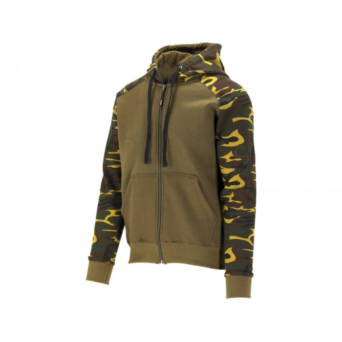 Худі з капюшоном і блискавкою YATO розм.XL, 2 кишені, колір "хакі"; матеріал: 80%-бав, 20%-поліес