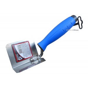 Кельма кутова внутрішня з нержавійки PROFI , двокомпонентна ручка, 80х60 мм , ТМ VIROK