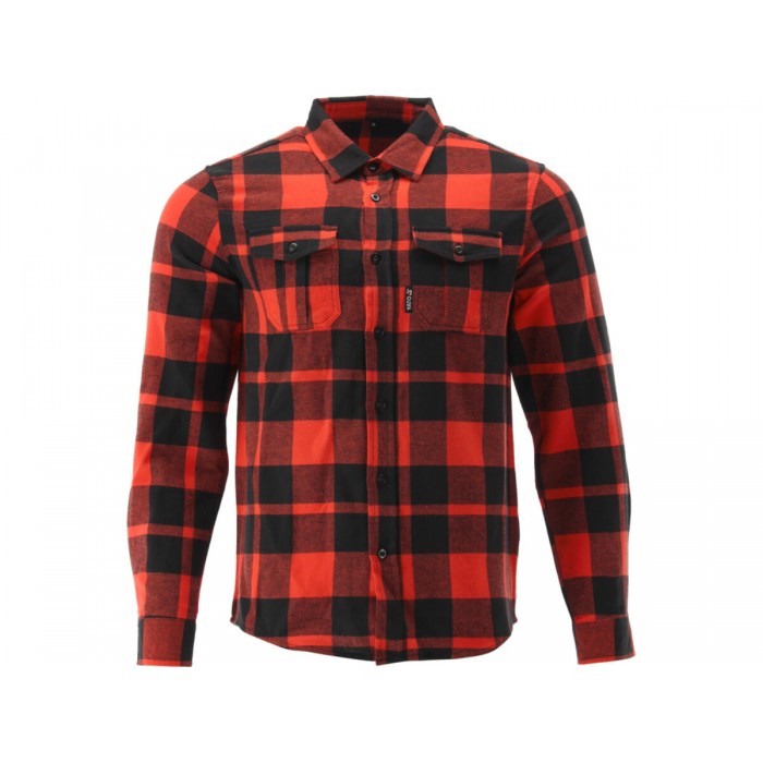 Сорочка фланелева червоно-чорна, YATO розм. 2XL/ 82см х 62см,100%-бавовна[40]