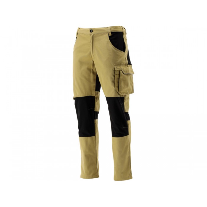 Штани робочі 4-WAY стреч SERWAL хакі-чорні YATO розм 3XL/ 100-106см, ріст- 186-196см, 11 кишень [10]