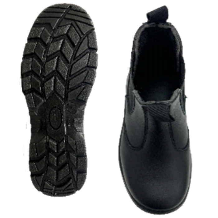 Чоботи низькі робочі з полірованої спилок шкіри YATO CHELSEA розм. 42, чорні з поліуретанов підошвою