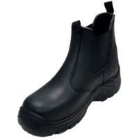Чоботи низькі робочі з полірованої спилок шкіри YATO CHELSEA розм. 43, чорні з поліуретанов підошвою