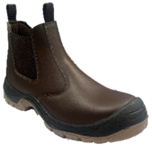 Чоботи низькі робочі з полірованої спилок шкіри YATO CHELSEA розм. 40, коричневі з поліурет підошвою