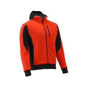 Худі флісовий з поліестеру YATO розмір S, червоно-чорний, 5 кишень [20]