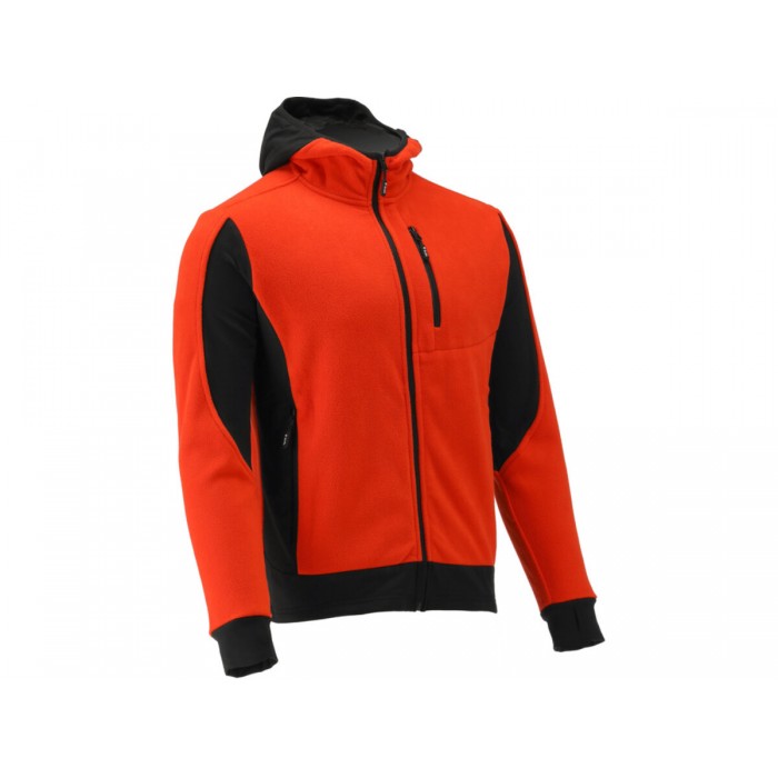 Худі флісовий з поліестеру YATO розмір XXL, червоно-чорний, 5 кишень [20]