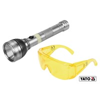 Ліхтар ультрафіолетовий з окулярами, для виявлення протікання рідини, перевірки банкнот YATO : 3 Вт