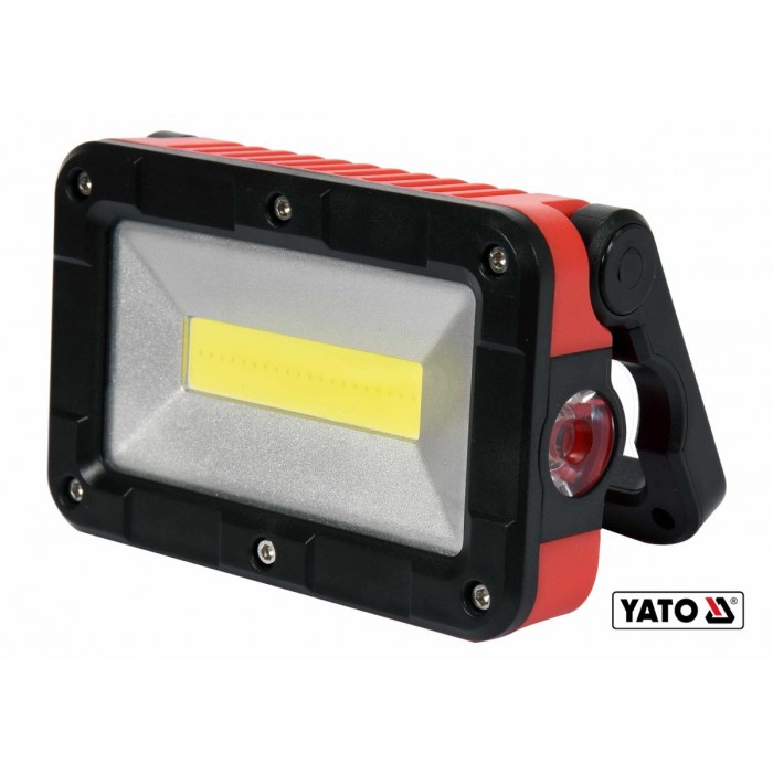 Прожектор з COB-діодним випромінювачем, переносний YATO : 3.7В 2Агод, 5Вт, 300 lm, 5 режимів +магніт