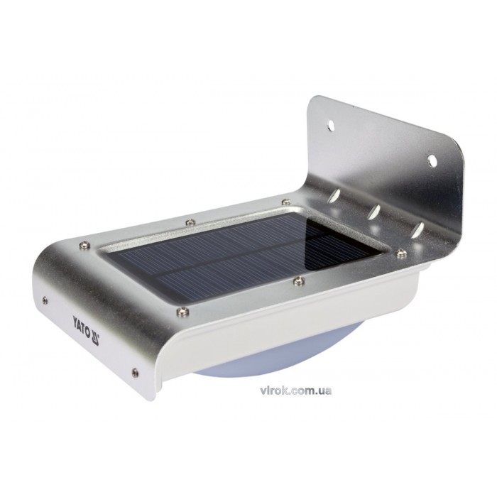 Світильник вуличний ,сонячний, акумулятор.-3,7В, 900мАг з датчиком руху-3м YATO; світл. P=120lm [12]