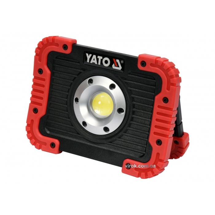 Прожектор діодний, переносний YATO акумулятор 3.7 В, 4.4 АГод; 10 Вт, 800 Lm, кабель USB [6]