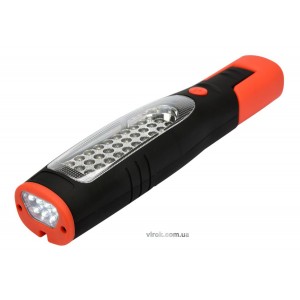 Ліхтар переносний діодний 2-режим. 30 + 7 YATO; живлення від Li-Ion акумулят. 3,7 V, 2 Ах год [12]