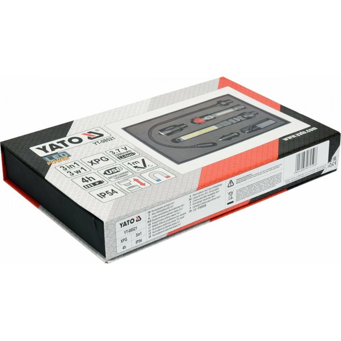 Ліхтар з обладунками 3 в 1 YATO для ремонтних робіт з зарядним пристроєм, в футлярі [10]