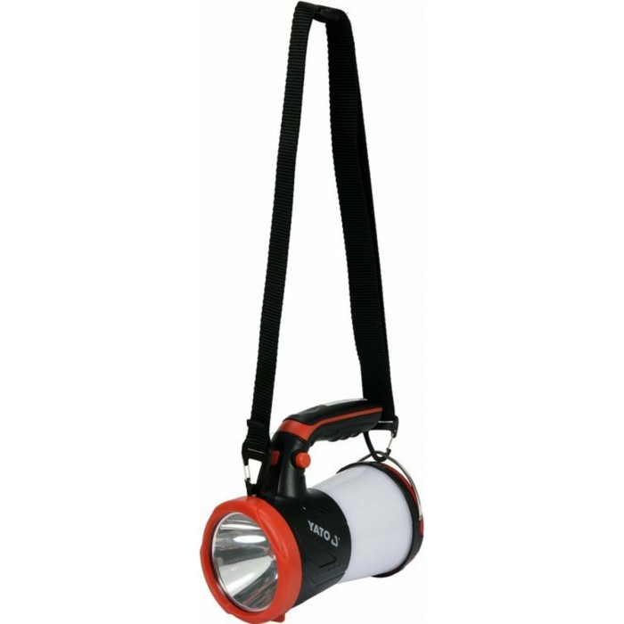 Ліхтар LED-діодний акумулятор YATO Li-Ion 3.7В, 1Вт, 600-1200Лм з ручкою, зарядний USB пристрій [10]