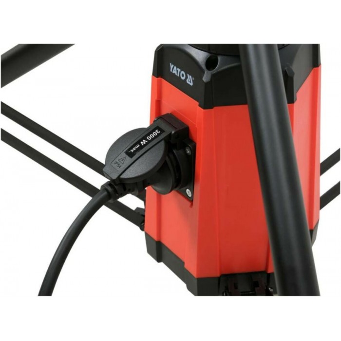 Світильник з розклад штативом YATO від електромережі 230В, 50 Вт, 3800 Lm, 360° 77х74х107 см каб 1,5