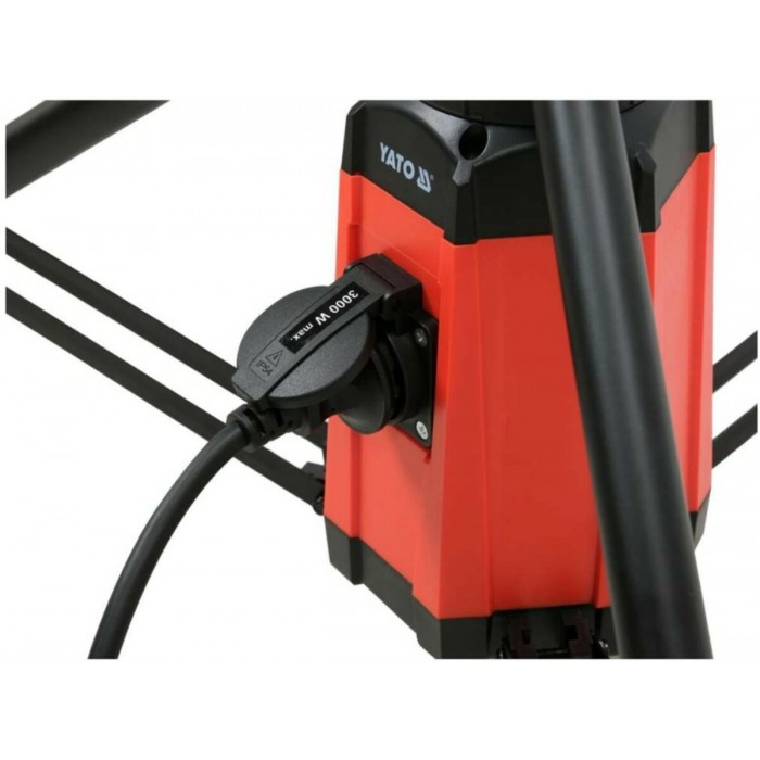 Світильник з розклад штативом YATO від електромережі 230В, 100Вт, 7500 Lm, 360° 77х74х150 см каб 1,5