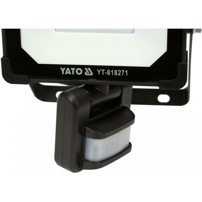 Прожектор з SMD-діодним випромінювачем і датчиком руху YATO : 20 Вт, 230 В, 1900 лм, 30 діодів [16]