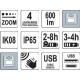 Ліхтар на чоло діодний YATO; живл. Li-Po акумулят 3,7 В, 1,2 АГод, 3 режими на відстань 35/ 60/ 87