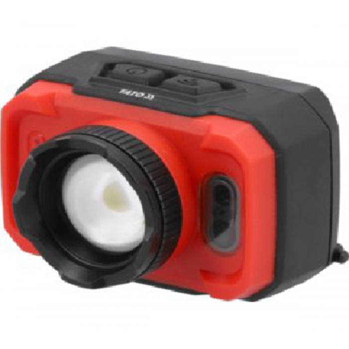 Ліхтар на чоло діодний YATO; живл. Li-Po акумулят 3,7 В, 1,2 АГод, 3 режими на відстань 35/ 60/ 87