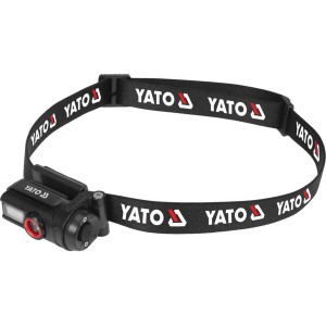 Ліхтар на чоло діодний YATO; живл. Li-Po акумул 3,7В, 0,35 АГод, 6 режимів, відстан 85/ 50/ 30/ 20 м