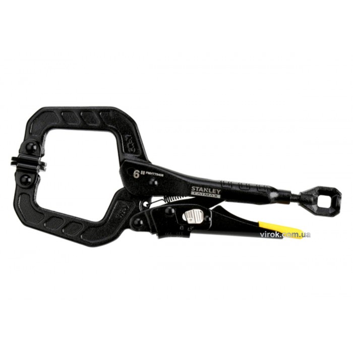 Кліщі затискні STANLEY FATMAX з фіксатором і "С"-подібними губками, l=150 мм