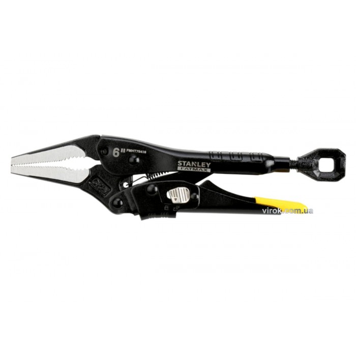 Кліщі затискні STANLEY FATMAX з фіксатором і подовженими губками, l=150 мм DW