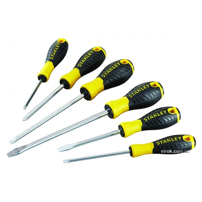 Набір викруток STANLEY "Essential" : (PH1,2/SL4, 5.5, 6.5, 8) [6 Шт.]