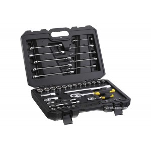 Набір головок торцевих і ключів STANLEY : 1/4", 1/2", з інструментами, в футлярі, 41 шт.