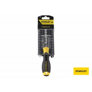 Викрутка тримач насадок HEX 1/4" STANLEY з насадками : компл. 34 шт.