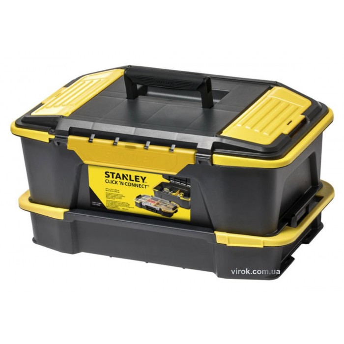 Ящик Stanlеy "Click+Connect" : переставні перегородки, органайзер ; 310x247x507 мм