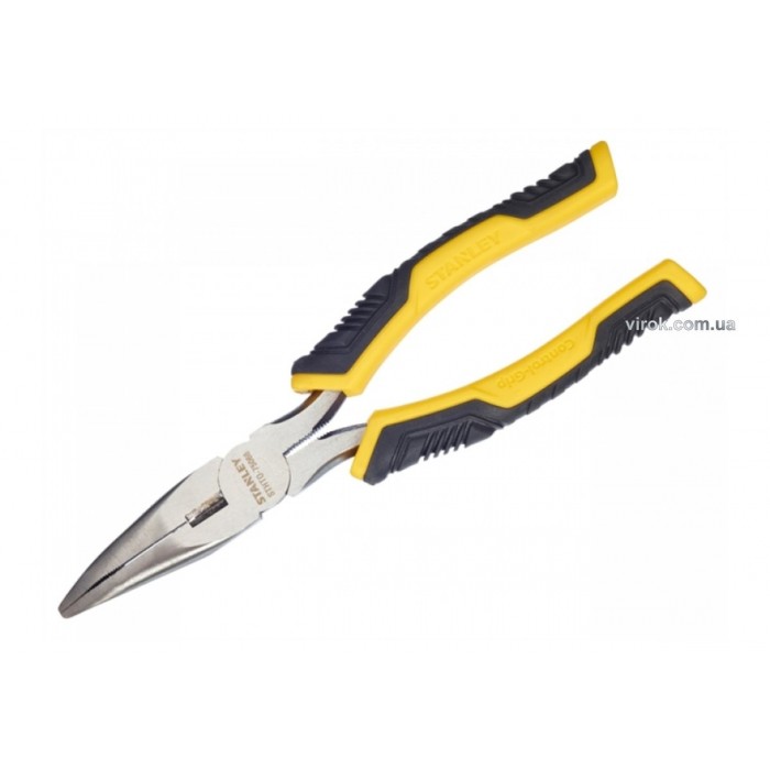 Щипці подовжені, гнуті Stanley : L= 150 мм DW