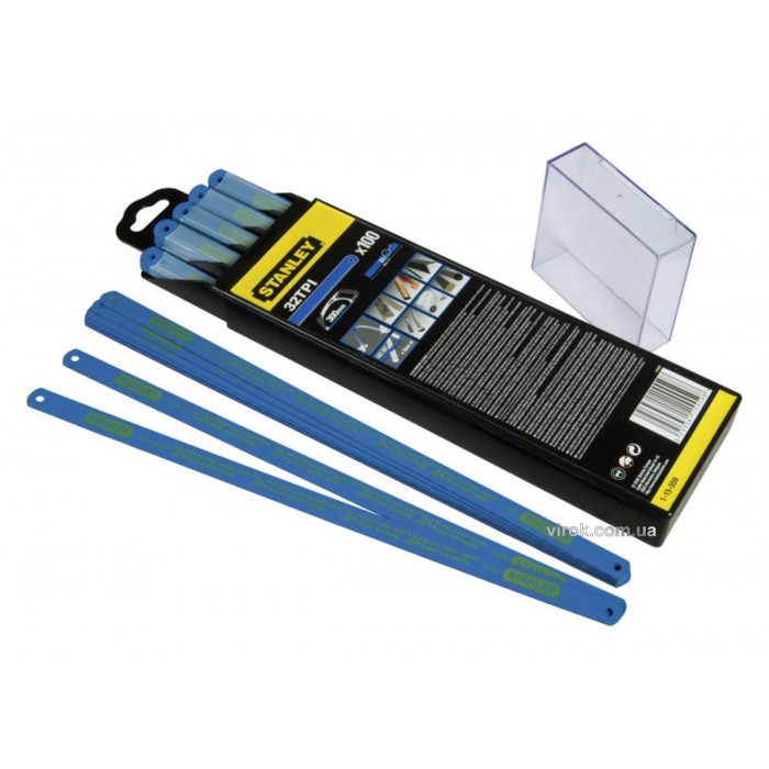 Полотно по металу STANLEY "LASER" : 32 зуба/1" L= 300 мм, біметалeве, гнучке