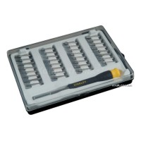 Викрутка-тримач з прецизійними насадками STANLEY : SL, PH, HEX, TORX, в футлярі, 17 шт