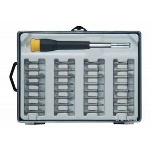 Викрутка-тримач з прецизійними насадками STANLEY : з різними шліцами, в футлярі, 33 шт