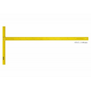 Кутник Т-подібний STANLEY : L= 122 см, для розкрою г/к плит, з дюймовою і метричною шкалами